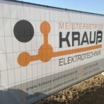 Firmenneubau Krauß Elektrotechnik Uttenhofen Bauzaun